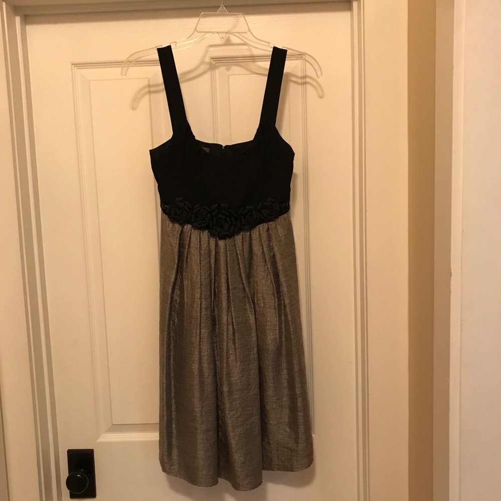 Black and silver cocktail dress